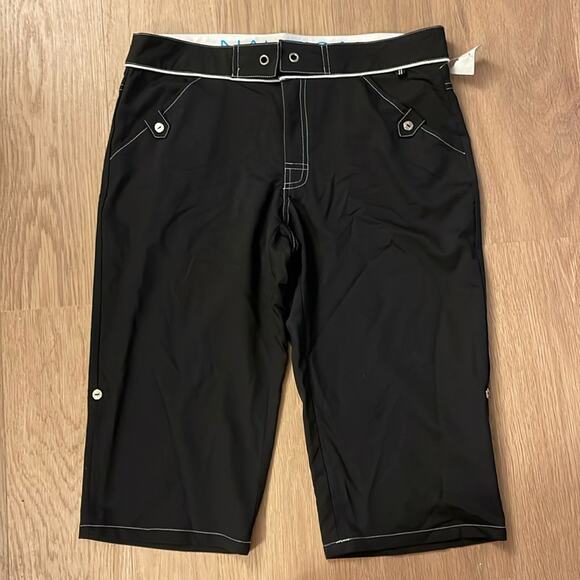 NAUTICA Black and White Convertible Capri Bottoms Size Small NWT - Picture 1 of 8